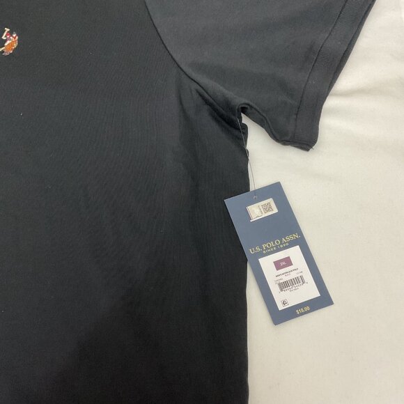 U.S. Polo Assn. Mens Black Luxury Feel Polo Shirt 2XL Short Sleeve Embroidered L - Picture 5 of 6